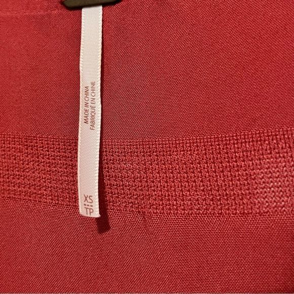 Free People Rust Sienna Coral V Neck Side Tie Oversized Side Tie Blouse XS - Picture 7 of 11